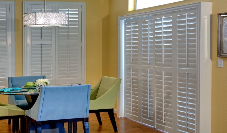 Patio Doors with Plantation Shutters in Dallas